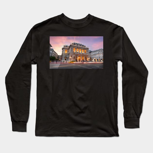 The Hungarian Royal State Opera House in Budapest, Hungary Long Sleeve T-Shirt by mitzobs